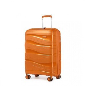KONO Cestovní kufr na kolečkách s TSA zámkem 39L - oranžová