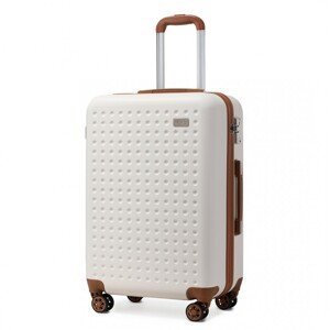 Kono skořepinový cestovní kufr ABS K2394L - béžovo hnědá - 99L
