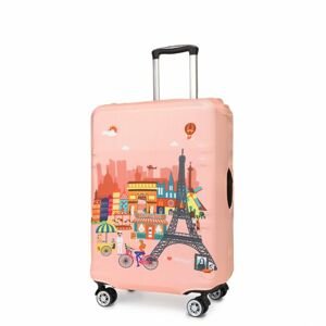 Miss Lulu Elastický obal na kufr France M - růžový