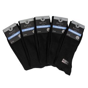 Star Socks bavlněné pánské ponožky SET 5 - černé Velikost: 39-42