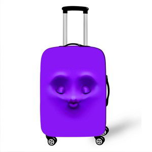 Elastický obal na kufr Crazy Face 11 - tmavě fialový Velikost: L
