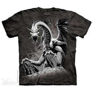 Pánské batikované triko The Mountain - Black Dragon - černé Velikost: XXXL