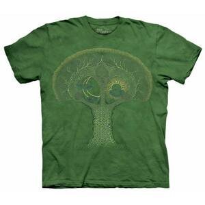 Pánské batikované triko The Mountain - Mírový Strom - zelené Velikost: L