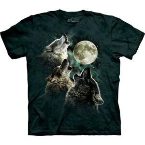 Pánské batikované triko The Mountain -   Three Wolf Moon Velikost: M