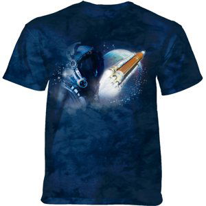 Pánské batikované triko The Mountain - ARTEMIS ASTRONAUT - vesmír - modrá Velikost: XXXL