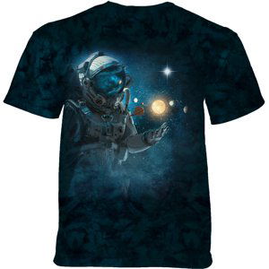 Pánské batikované triko The Mountain - ASTRONAUT EXPLORER - modrá Velikost: S