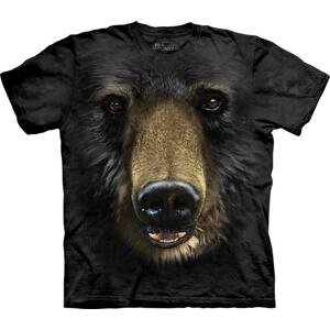 Pánské batikované triko The Mountain - Medvědí tvář - černé Velikost: M