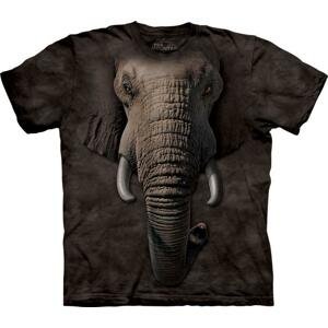 Pánské batikované triko The Mountain - Sloní tvář - černé Velikost: XL