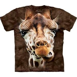 Pánské batikované triko The Mountain - Giraffe - hnědé Velikost: S