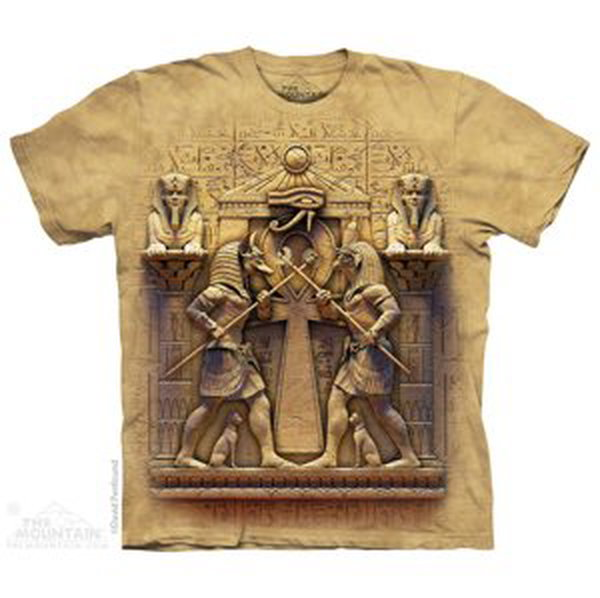 Pánské batikované triko The Mountain - Egypt -písková Velikost: XL