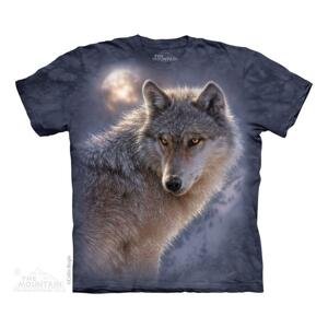 Pánské batikované triko The Mountain - Bílý Vlk - šedé Velikost: XXXL