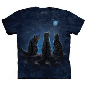 Pánské batikované triko The Mountain - Chceme za Hvězdama - modré Velikost: S