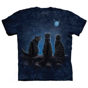 Pánské batikované triko The Mountain - Chceme za Hvězdama - modré Velikost: M