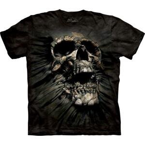 Pánské batikované triko The Mountain - Breakthrough Skull - černé Velikost: XXL