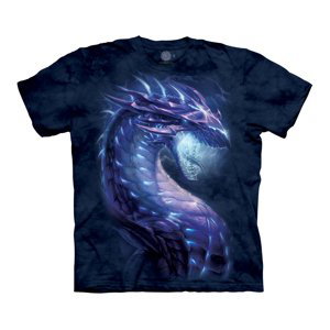Pánské batikované triko The Mountain - Modrý drak - modré Velikost: S
