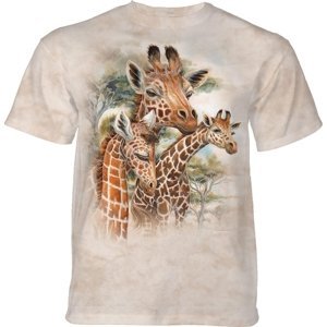 Pánské batikované triko The Mountain - Žirafy - béžové Velikost: L