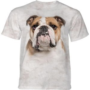 Pánské batikované triko The Mountain - Bulldog - béžové Velikost: L
