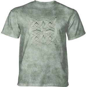 Pánské batikované triko The Mountain - Stone Knot - zelené Velikost: M