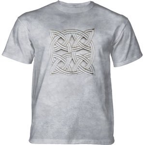 Pánské batikované triko The Mountain - Stone Knot - šedé Velikost: M