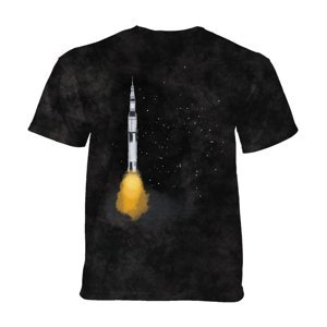 The Mountain Dětské batikované tričko - APOLLO SKETCH - černé - vesmír Velikost: L