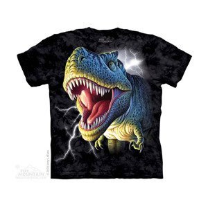 The Mountain Dětské batikované tričko - Dinosaur - černé Velikost: M