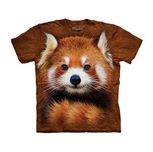 The Mountain Dětské batikované tričko - Červená Panda - hnedé Velikost: XL