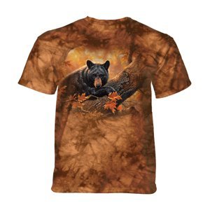 The Mountain Dětské batikované tričko - HANGING OUT - medvěd - hnědé Velikost: L