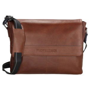 Micmacbags le mans kožená business taška 15,6" (34.5x19.4 cm) - koňaková