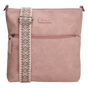 Beagles Malaga dámská crossbody taška s dekorativním popruhem - růžová - 26,5 cm