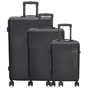 Beagles Originals set 3 cestovních kufrů ABS - černá - 38L, 60L, 92L