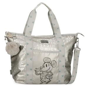 Disney Mickey Mouse 100 taška na rameno - šedá (stříbrná) - 45 cm