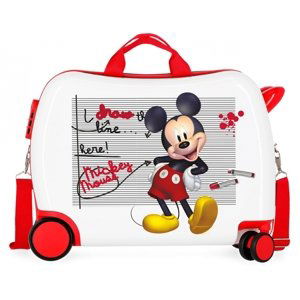 JOUMMABAGS Dětský kufřík na kolečkách - odražedlo - Mickey Draw The Line