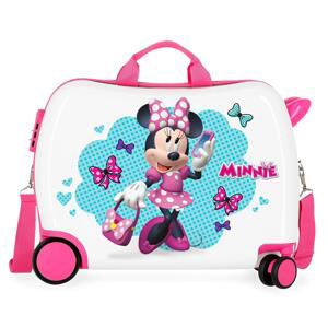 JOUMMABAGS Dětský kufřík na kolečkách - odražedlo - Minnie Good Mood