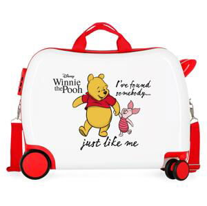 Dětský kufřík na kolečkách - odražedlo - Disney Winnie The Pooh - bílý - 38L