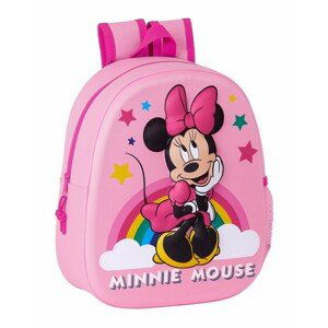 SAFTA předškolní dětský batůžek Minnie Disney - 3D potisk - ružový - 8L