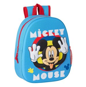 Disney SAFTA předškolní dětský batůžek Mickey Mouse - 3D potisk - modrý - 8L