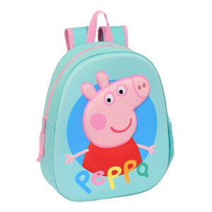 SAFTA předškolní dětský batůžek Peppa Pig - 3D potisk - mint - 8L