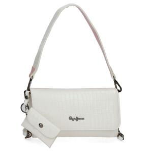 Dámská crossbody kabelka s klopou Pepe Jeans DENIA - bílá