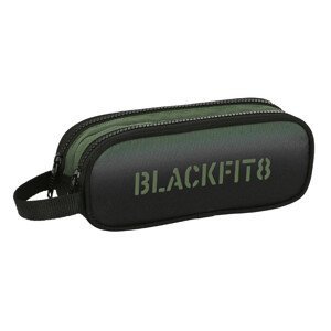 SAFTA Dvoukomorový penál BLACKFIT8 "GRADIENT" 21cm - černo-zelený