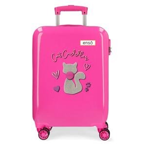 Enso dětský kufr ABS na kolečkách Cat Cuddler 55 cm - 41L