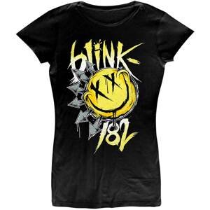 RockOff BLINK-182 Dámské bavlněné tričko : Big smile - černé Velikost: L