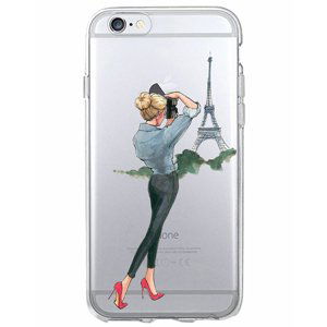 Cases Kryt na mobil Iphone - Slečna u Eiffelovky s foťákem pro mobil Apple: iPhone 6/6S