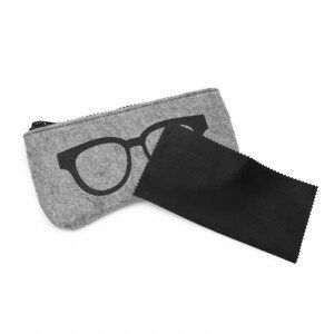 Filcový obal na brýle KONO Glance - šedo černý