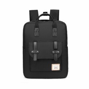KONO dámský batoh EB2211 - černý s bílými  - 11L