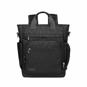 KONO menší batoh a taška na notebook v jednom Fezzy - černý - 11L - 13,5"