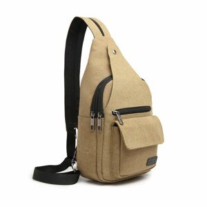 Úzký pánský crossbody batoh casual canvas Kono - khaki