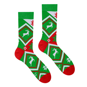 Hesty Ponožky Norský zelený vzor Velikost: 35-38