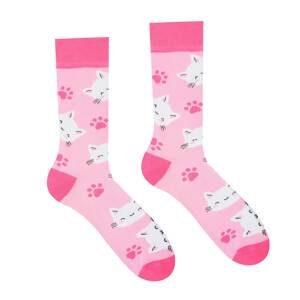 Hesty Ponožky - Růžová kočička Velikost: 35-38