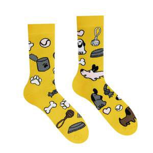 Hesty Ponožky - Psík žluté Velikost: 35-38