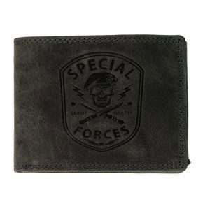 HL Luxusní kožená peněženka Special Forces - černá